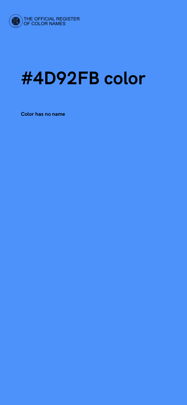 #4D92FB color image