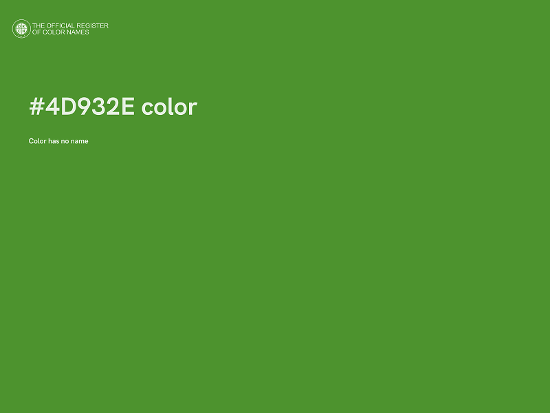 #4D932E color image