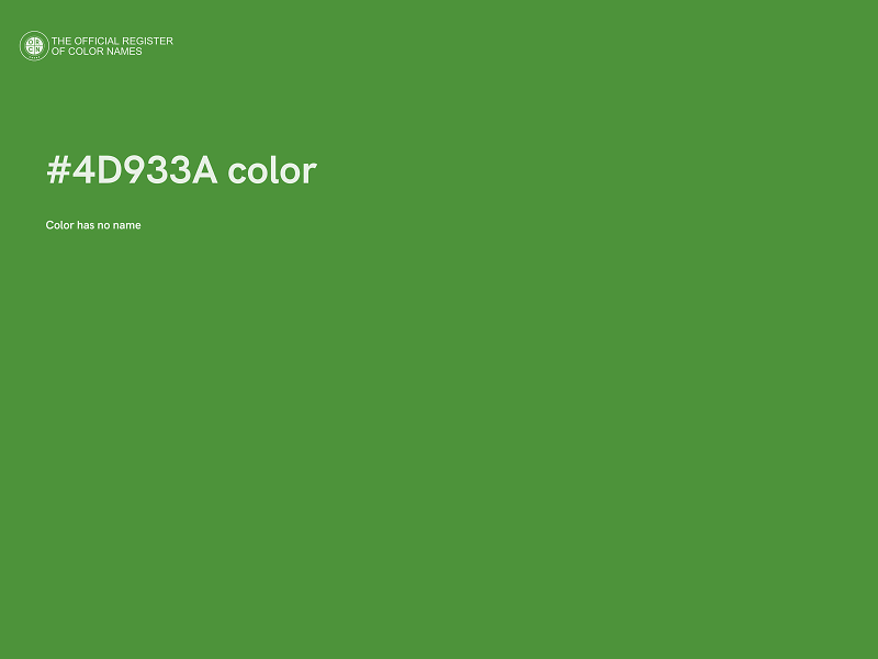 #4D933A color image