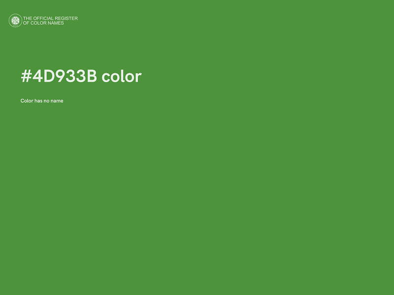 #4D933B color image