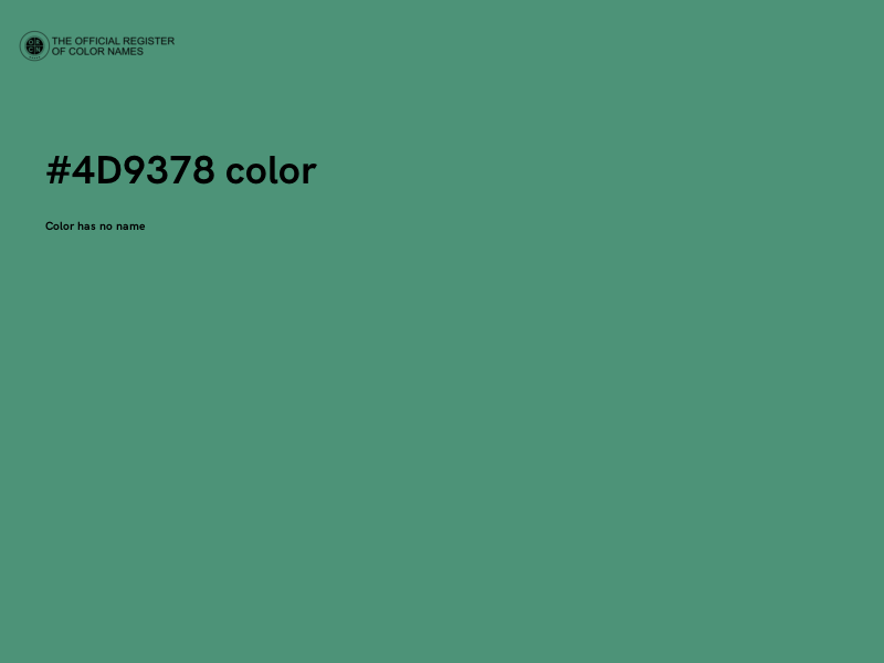 #4D9378 color image