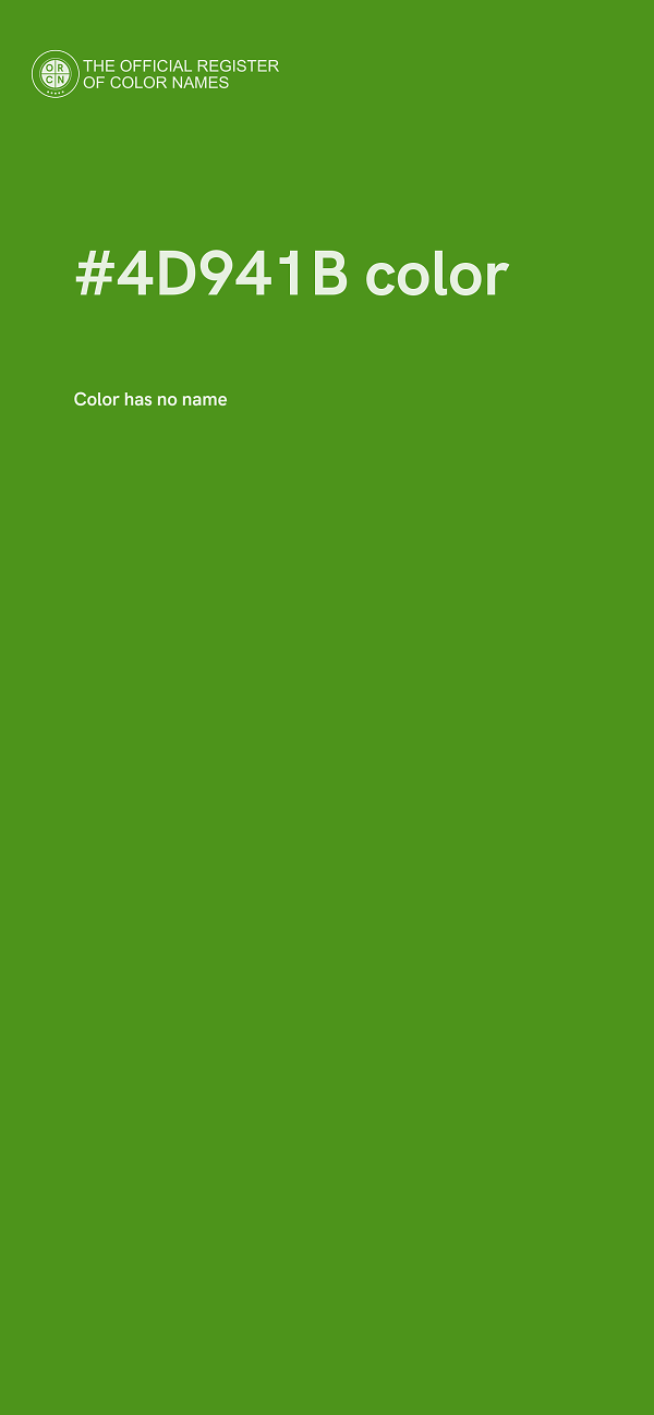 #4D941B color image