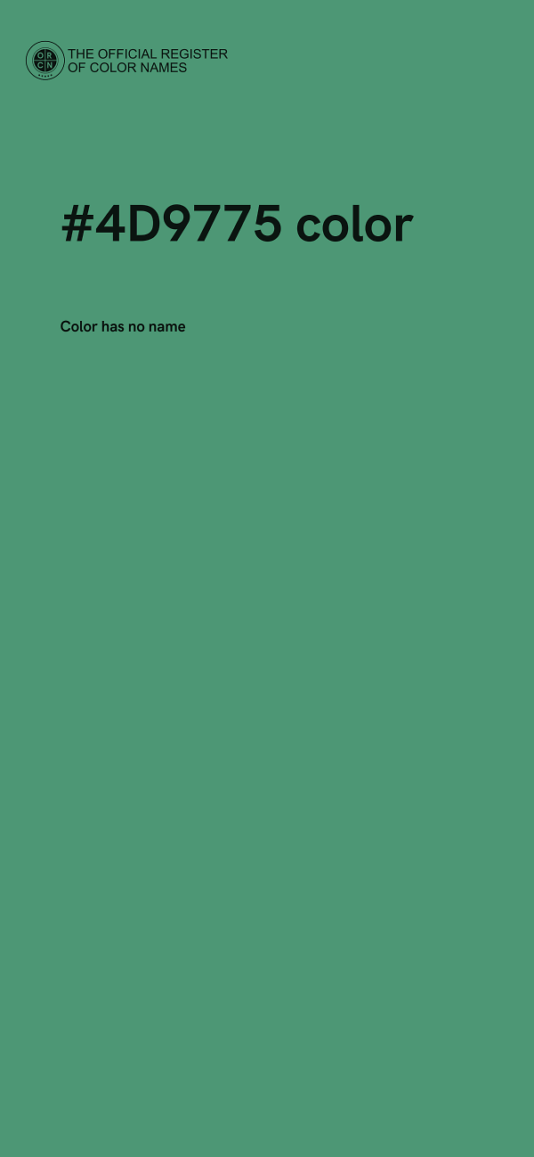 #4D9775 color image