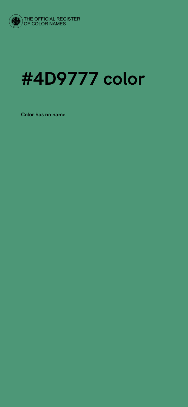 #4D9777 color image