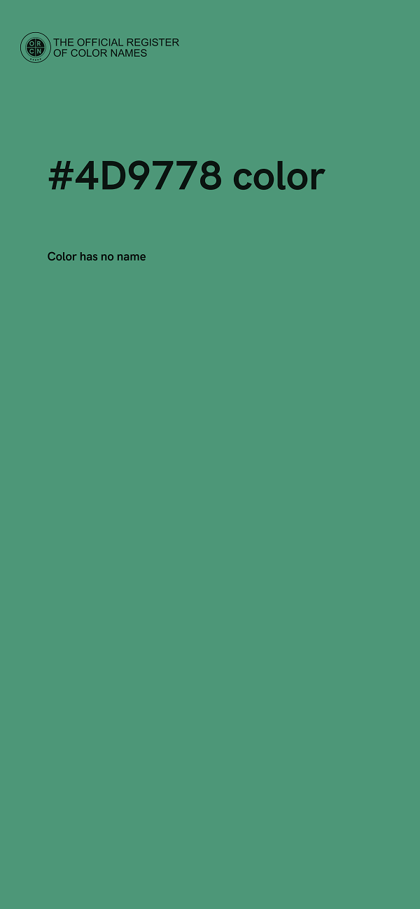 #4D9778 color image