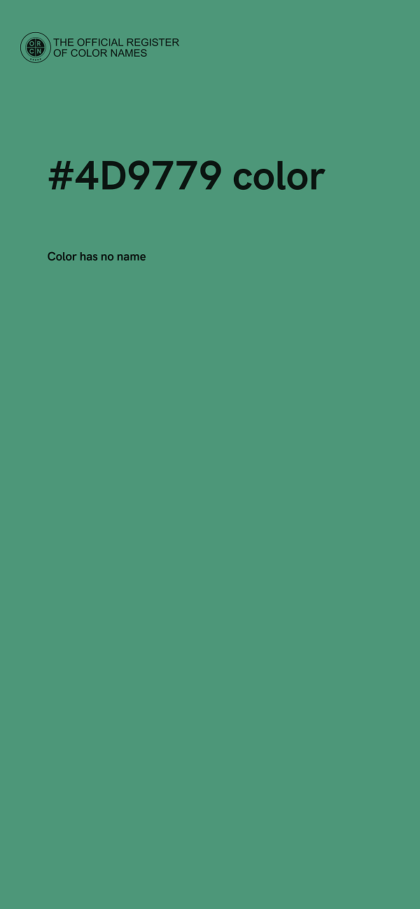 #4D9779 color image