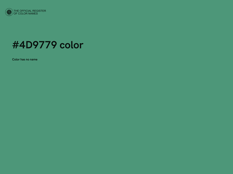 #4D9779 color image