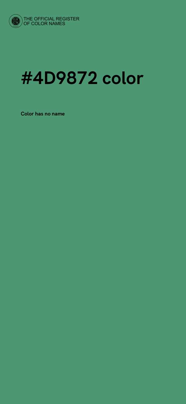 #4D9872 color image