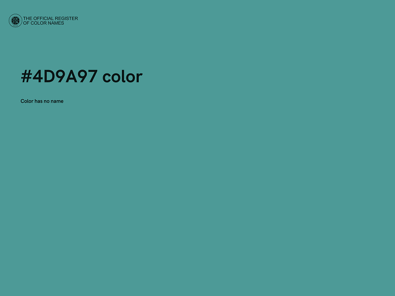 #4D9A97 color image