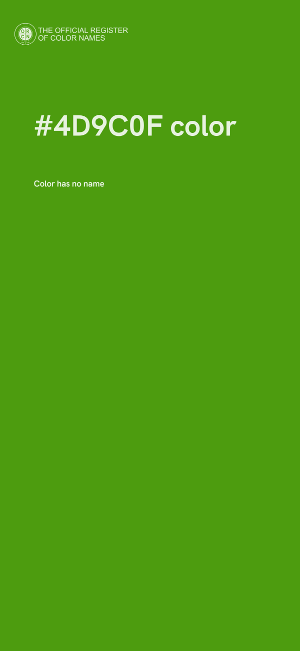 #4D9C0F color image