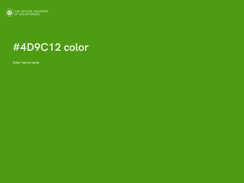 #4D9C12 color image