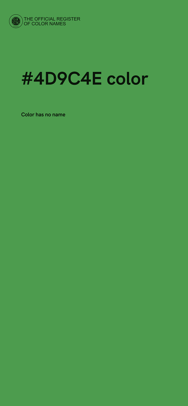 #4D9C4E color image