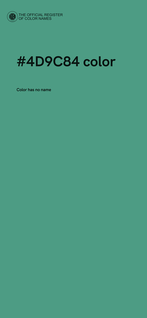 #4D9C84 color image
