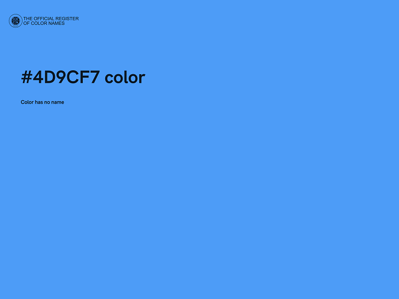 #4D9CF7 color image