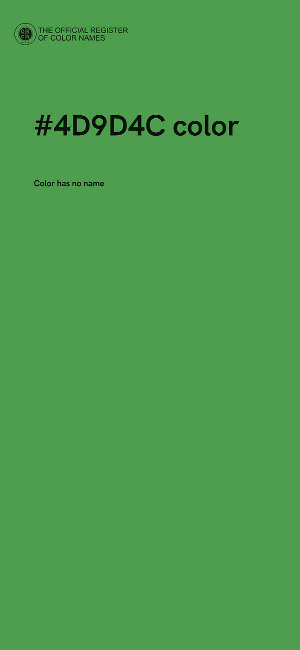 #4D9D4C color image