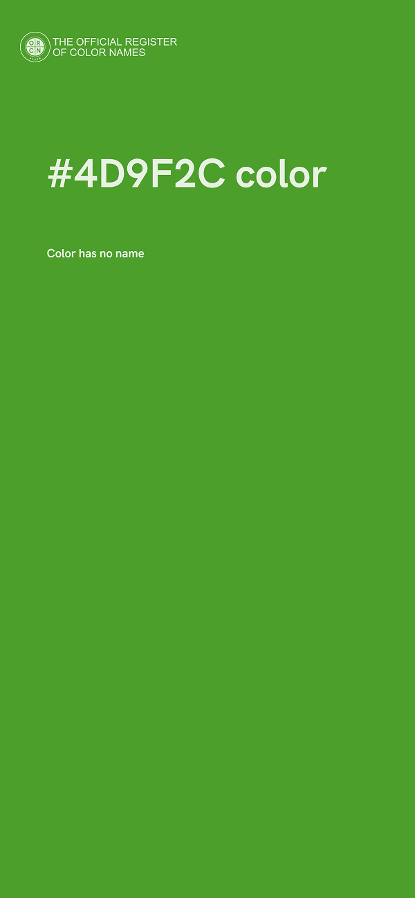 #4D9F2C color image