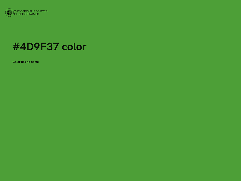 #4D9F37 color image