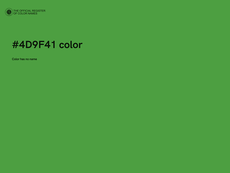 #4D9F41 color image