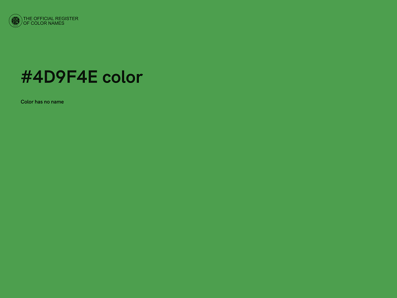 #4D9F4E color image