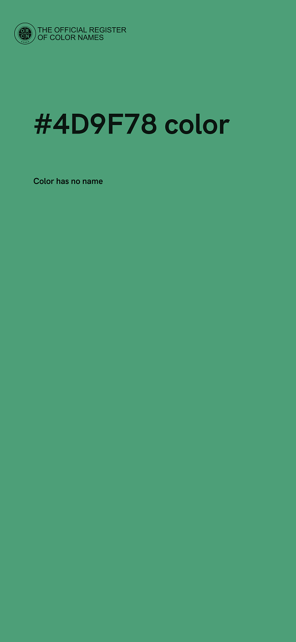 #4D9F78 color image