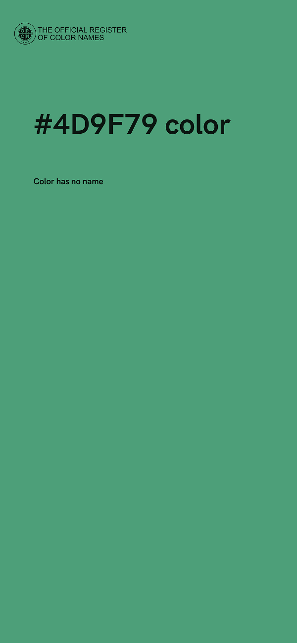 #4D9F79 color image