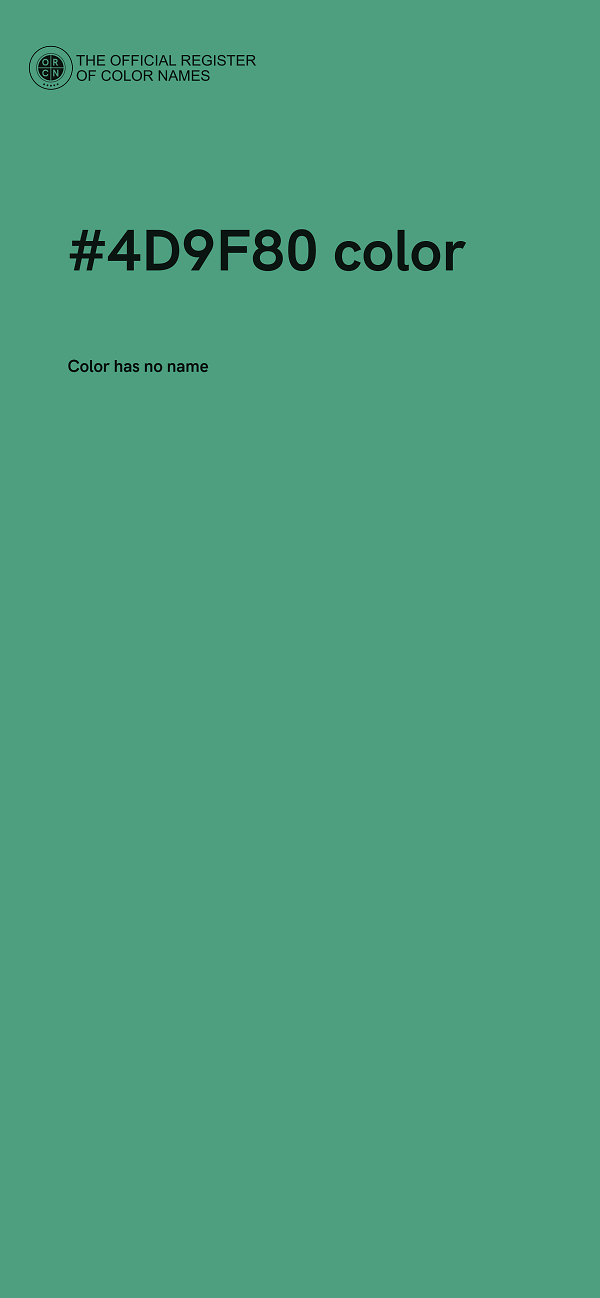 #4D9F80 color image