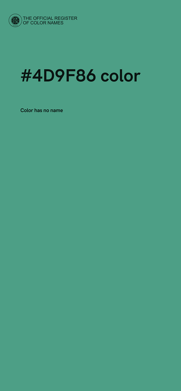 #4D9F86 color image