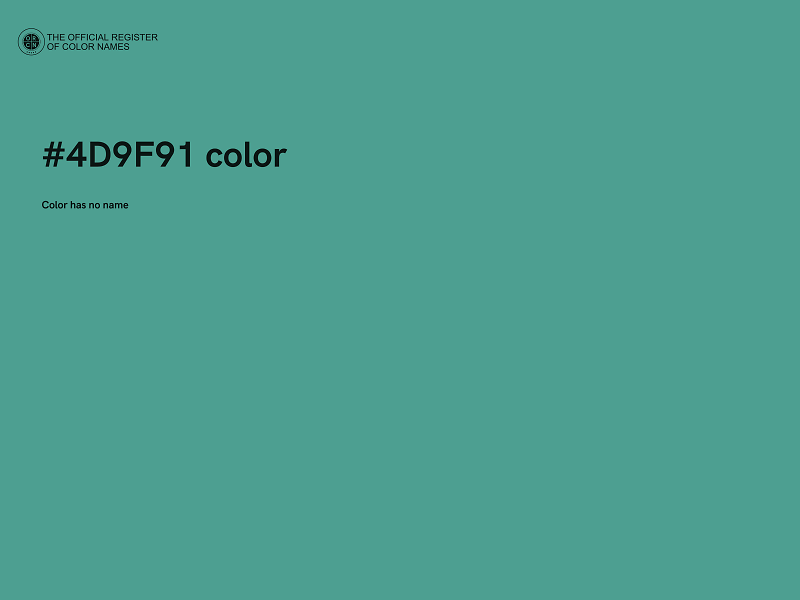 #4D9F91 color image