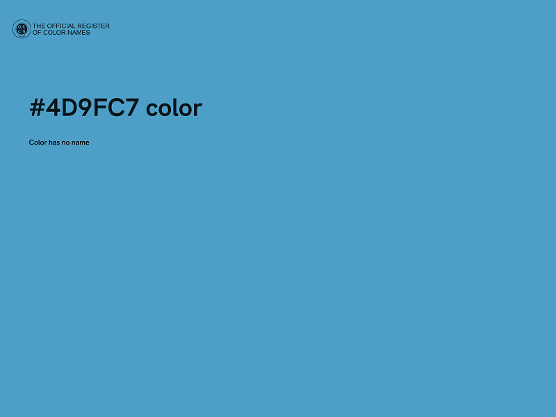 #4D9FC7 color image