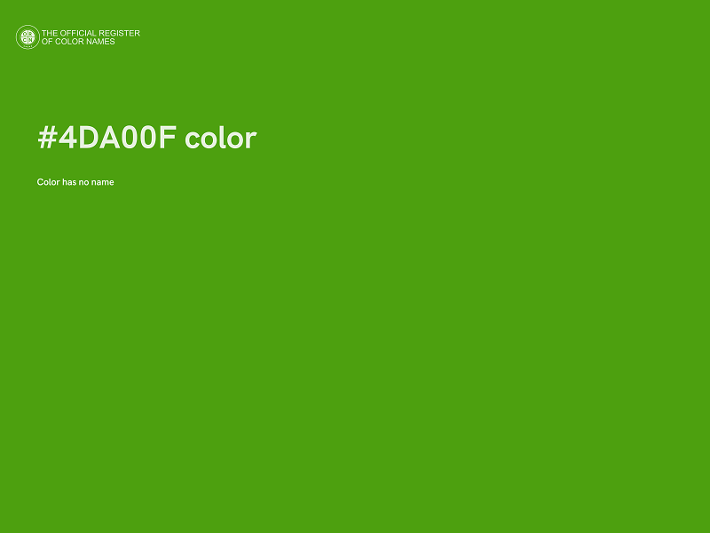 #4DA00F color image