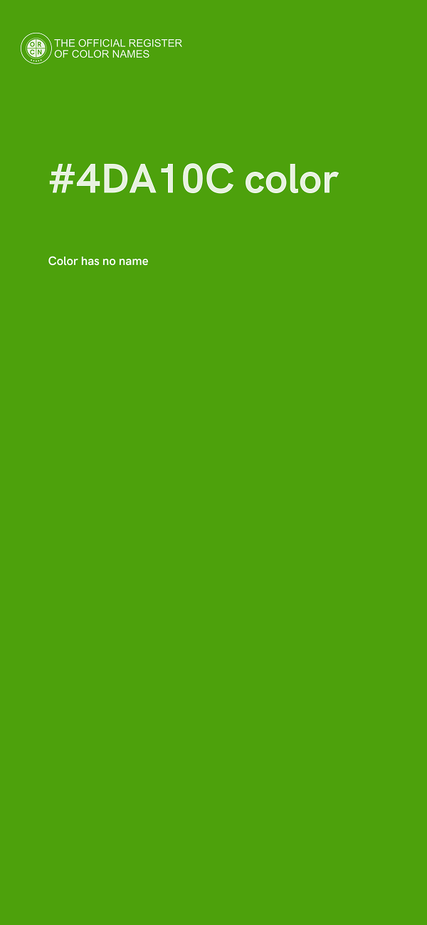 #4DA10C color image