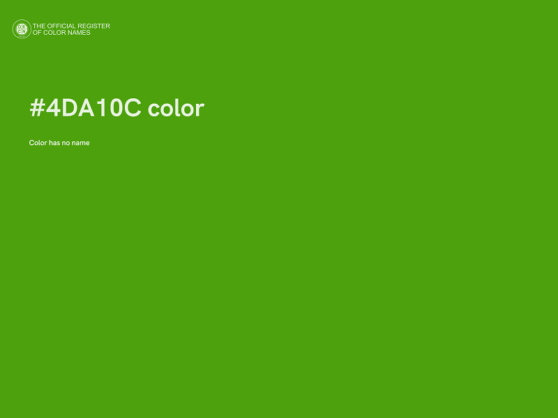 #4DA10C color image