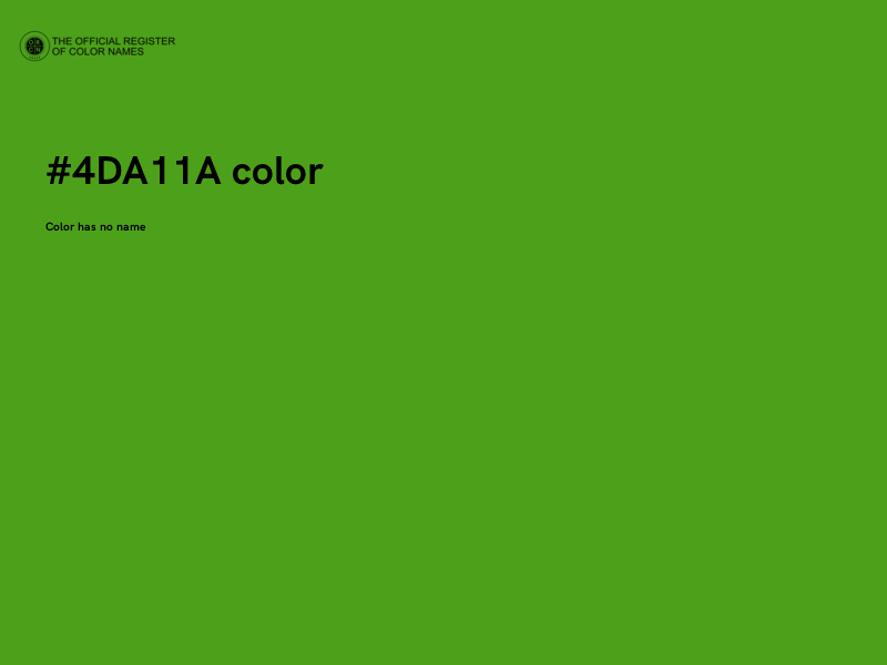 #4DA11A color image