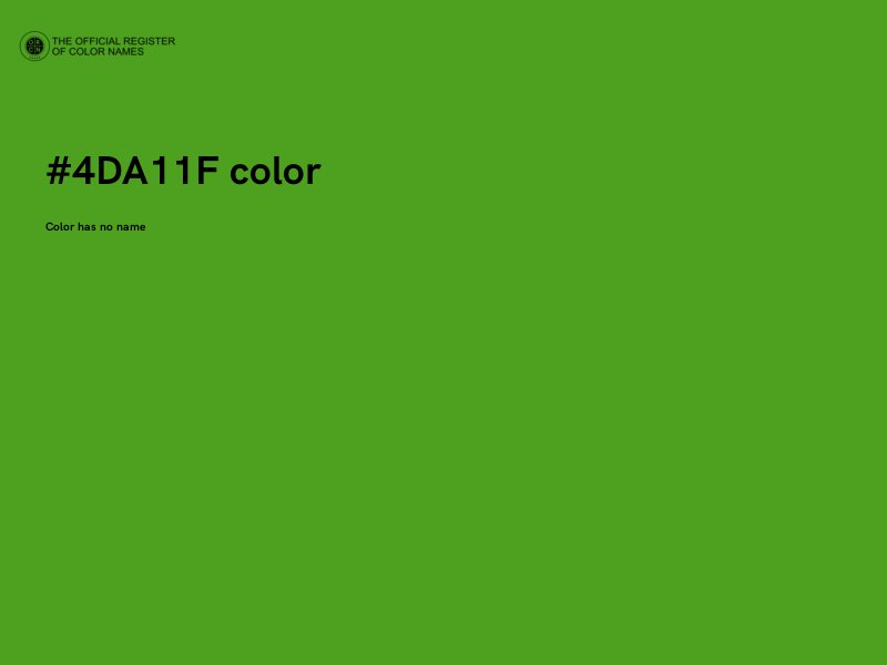 #4DA11F color image