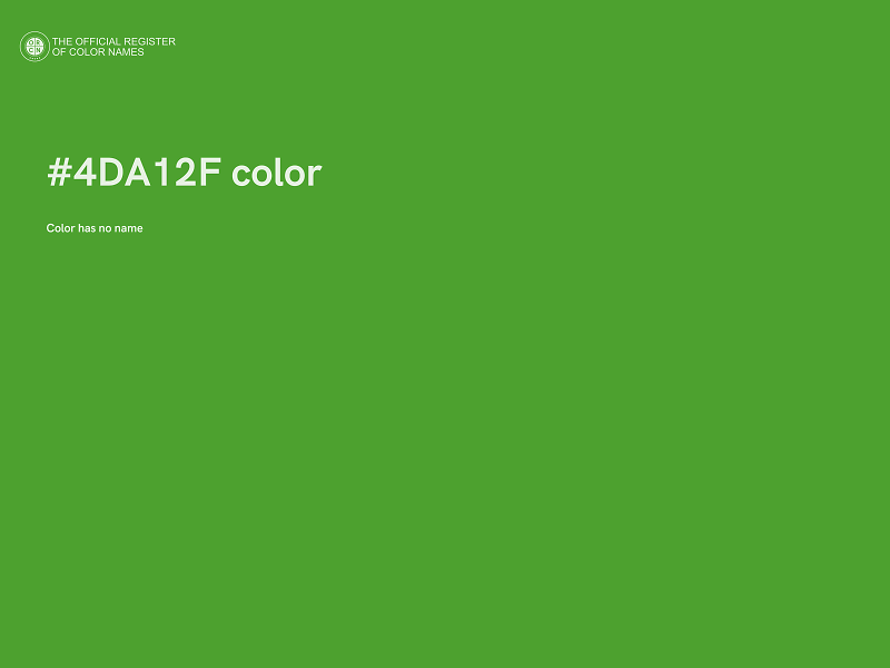 #4DA12F color image