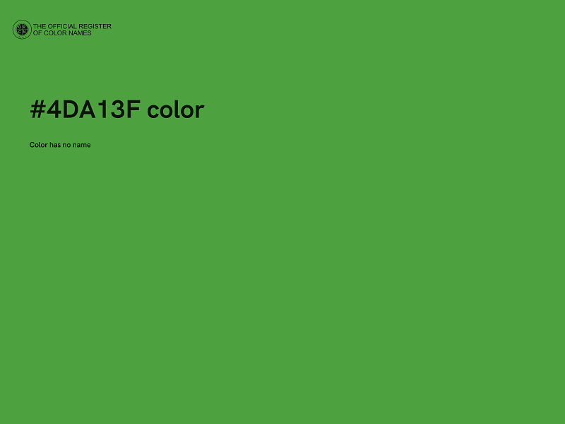 #4DA13F color image