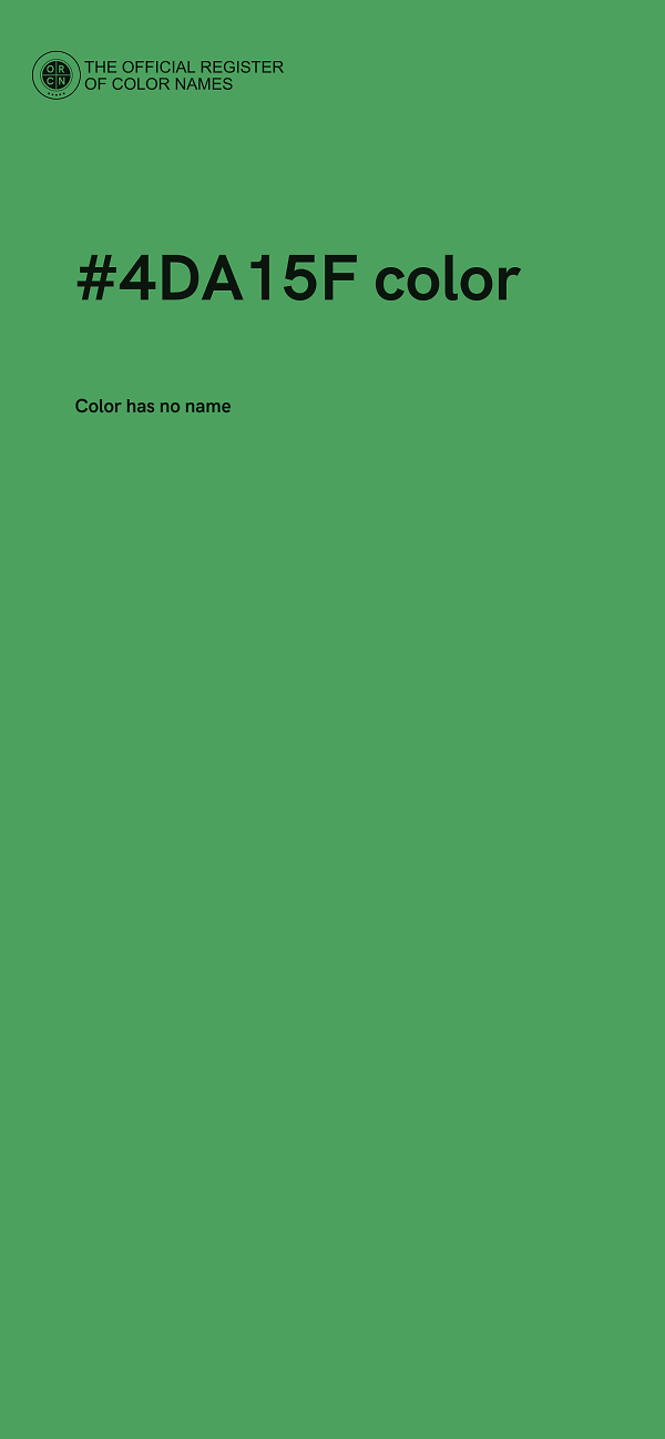 #4DA15F color image