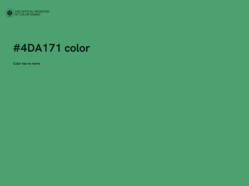 #4DA171 color image