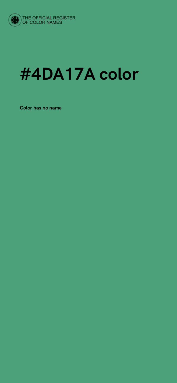 #4DA17A color image