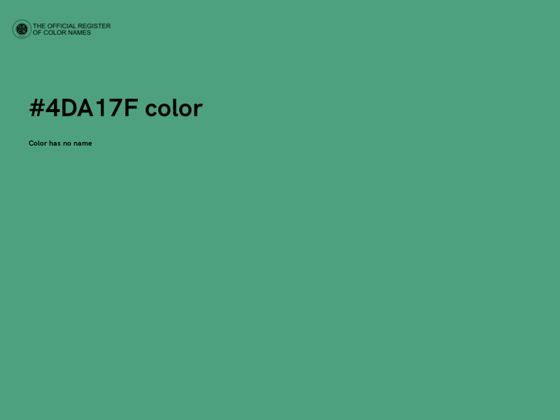 #4DA17F color image