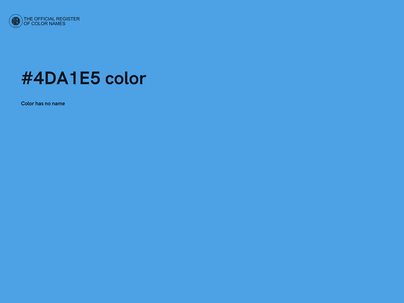 #4DA1E5 color image
