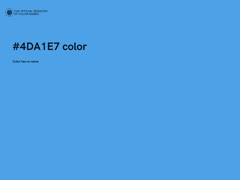 #4DA1E7 color image