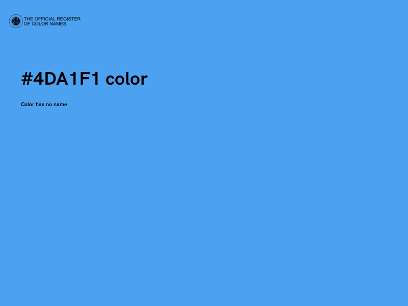 #4DA1F1 color image