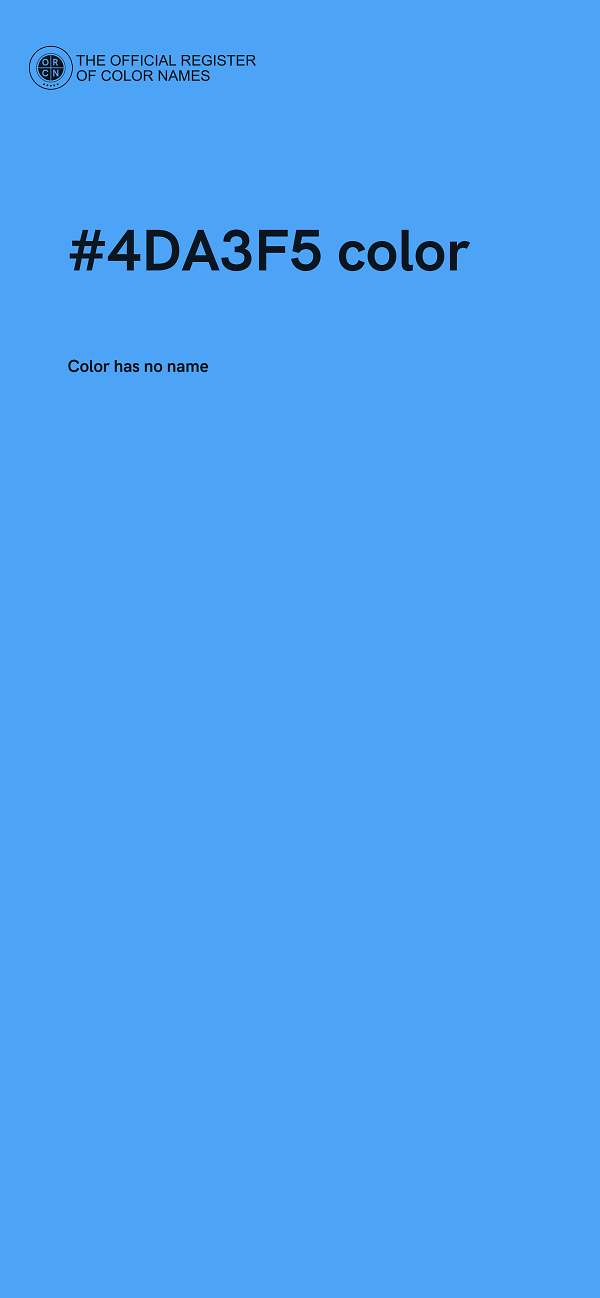 #4DA3F5 color image