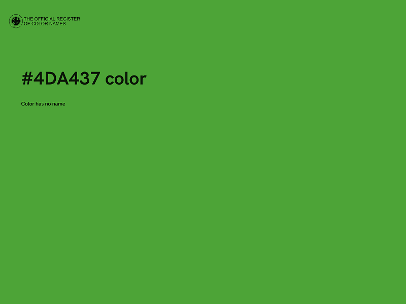 #4DA437 color image