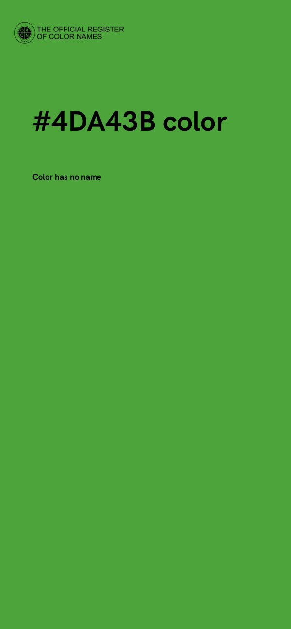 #4DA43B color image