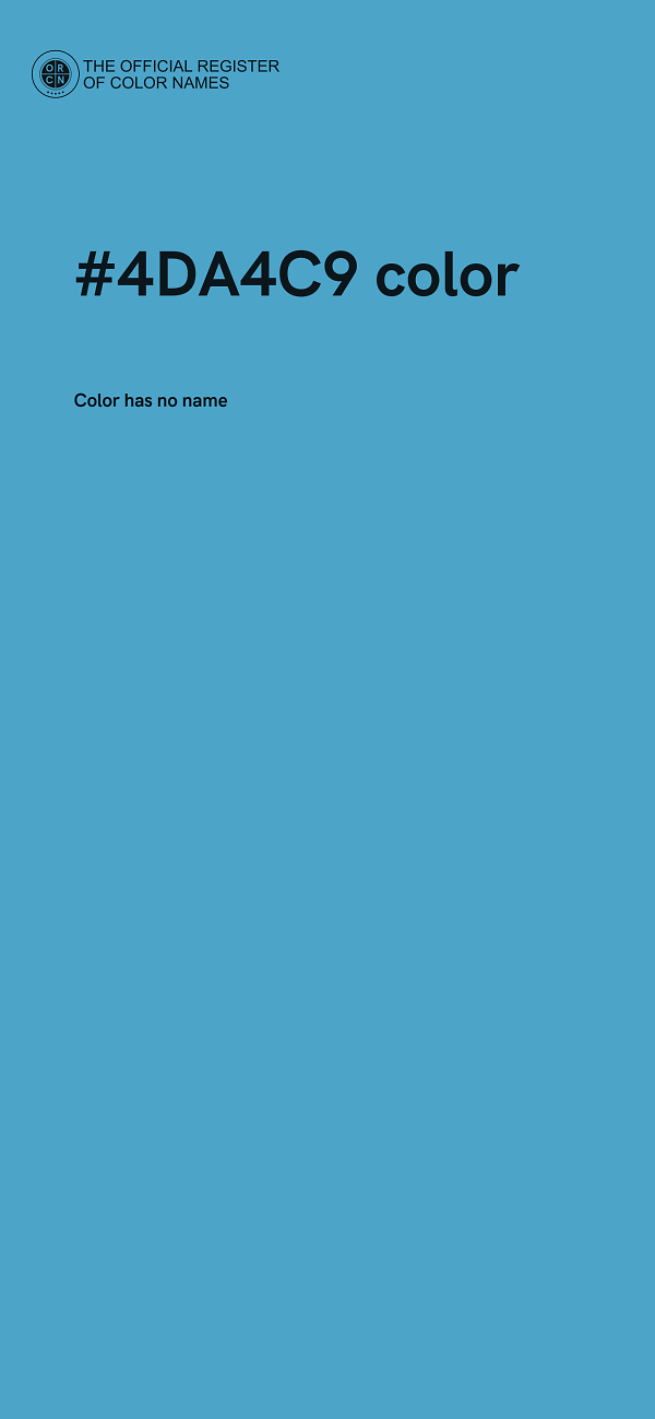 #4DA4C9 color image