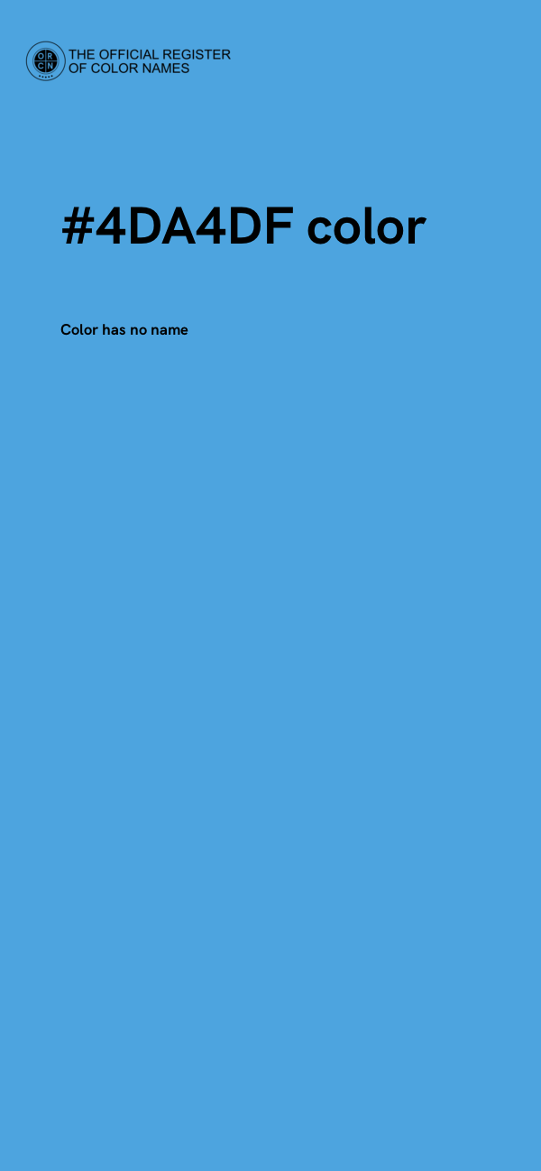 #4DA4DF color image