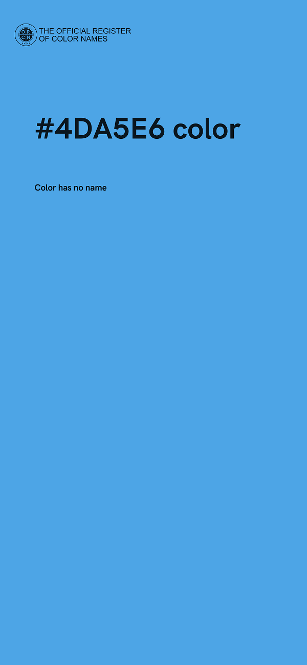 #4DA5E6 color image