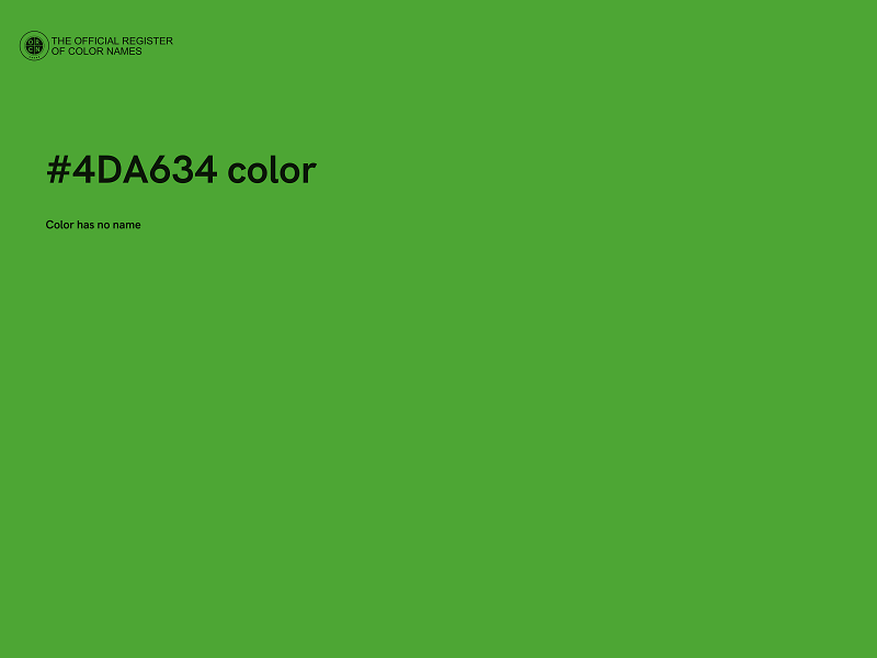 #4DA634 color image